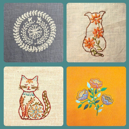 Stick and Stitch Embroidery | Folk Cats