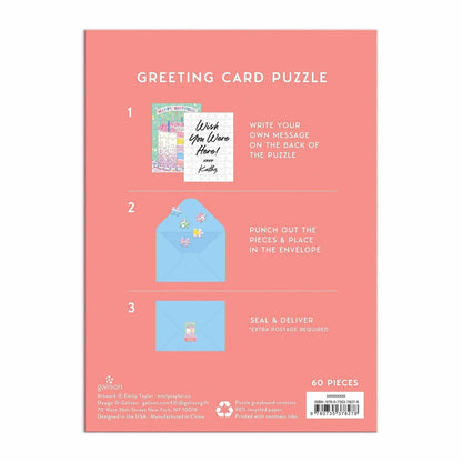 Patchwork with Busyfingers Confetti Birthday Cake greeting card puzzle, 60 pieces, FSC-certified paper and greyboard.