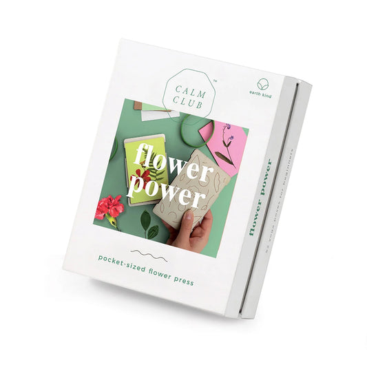 Patchwork with Busyfingers Calm Club pocket-sized flower press kit with colourful floral designs.