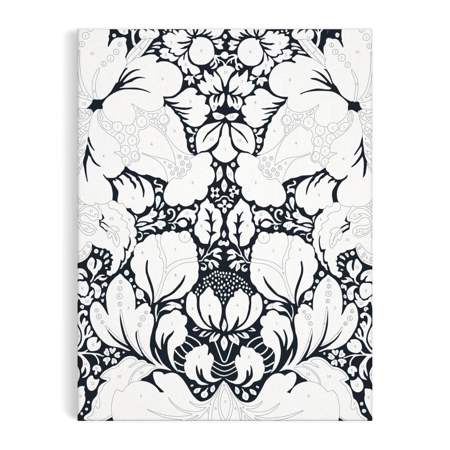 Patchwork with Busyfingers Liberty Glastonbury Paint by Number Kit featuring a classic floral pattern with numbered sections for painting.