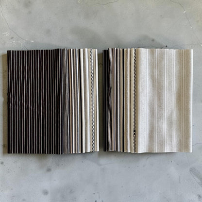 Patchwork with Busyfingers 8-piece fat eighth cotton fabric pack featuring assorted black and white tonal stripe prints.
