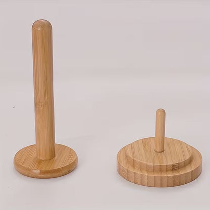 Patchwork with Busyfingers natural timber rotating yarn butler for tangle-free knitting and crochet projects.