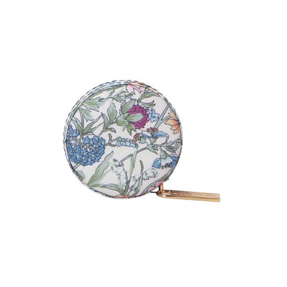 Patchwork with Busyfingers Liberty Tana Lawn cotton measuring tape with floral print and gold tab. Push-button retract.