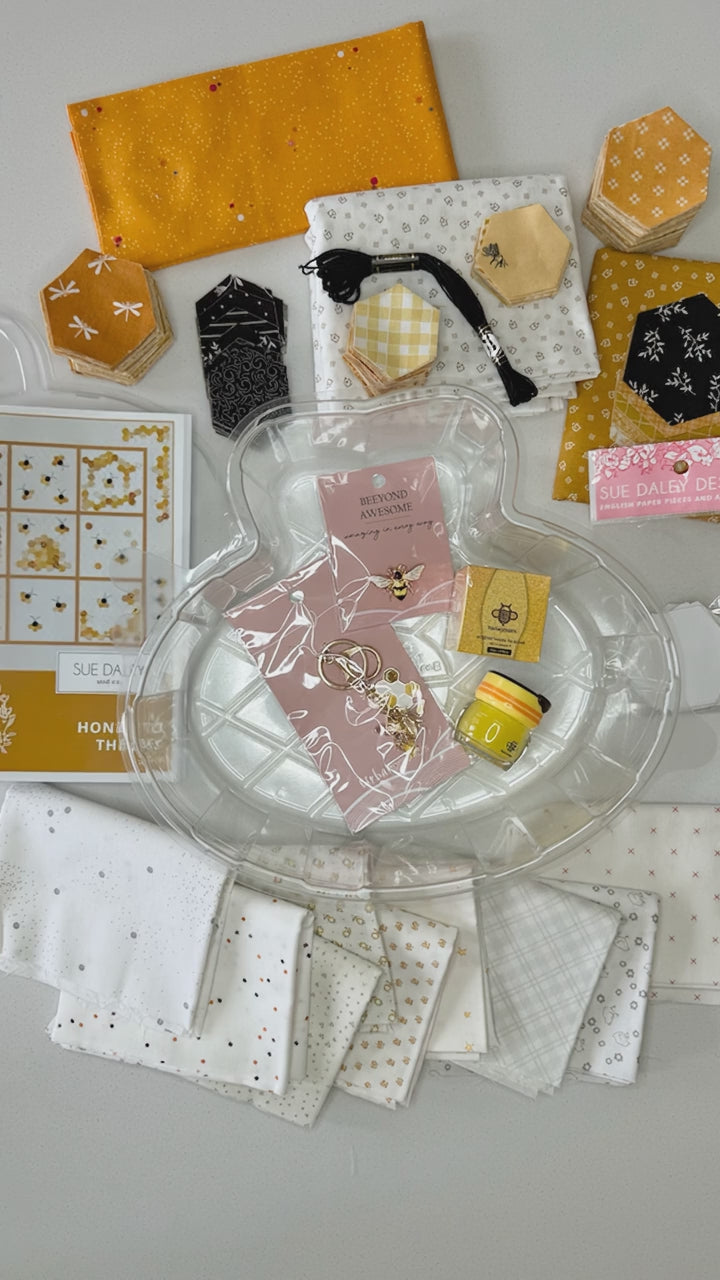 Honey to the Bee Quilt Boxed Kit Inclusions