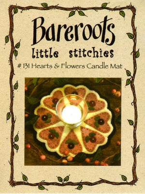 Hearts & Flowers Candle Mat Pattern & Kit