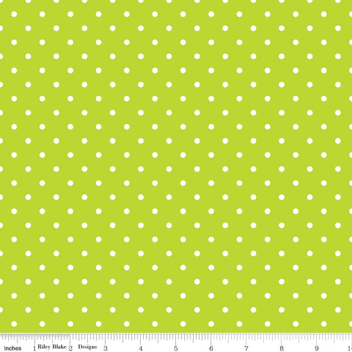 Swiss Dots White Dot on Lime