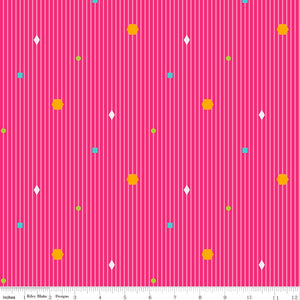 Colour Wall Stripe Hot Pink