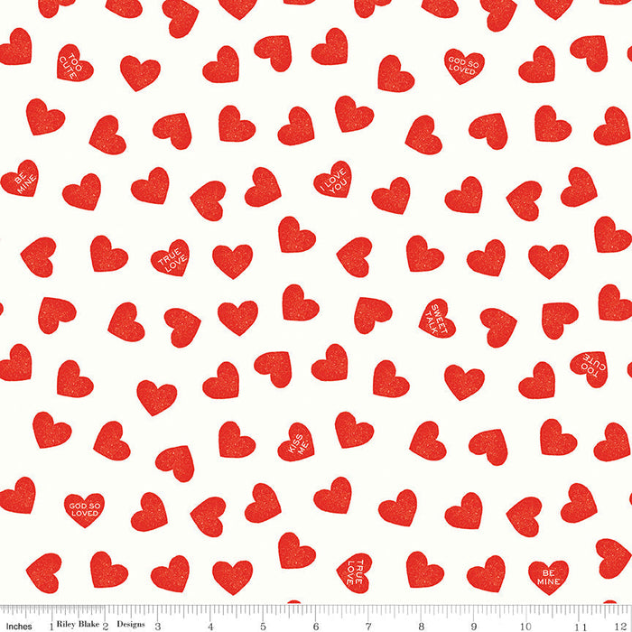 Be Mine Valentine Candy Hearts Weiß