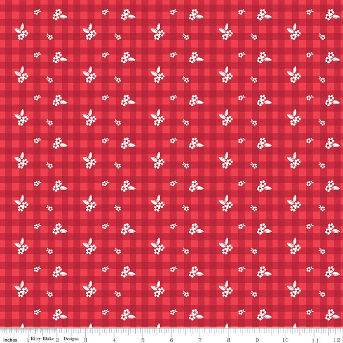 Cheerfully Red Ditsy Gingham Red