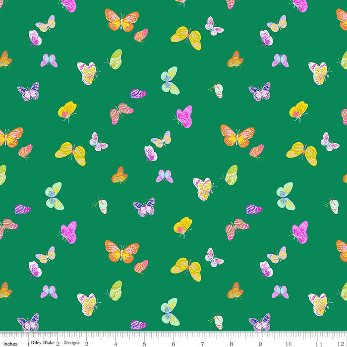 Splendid Butterflies Green