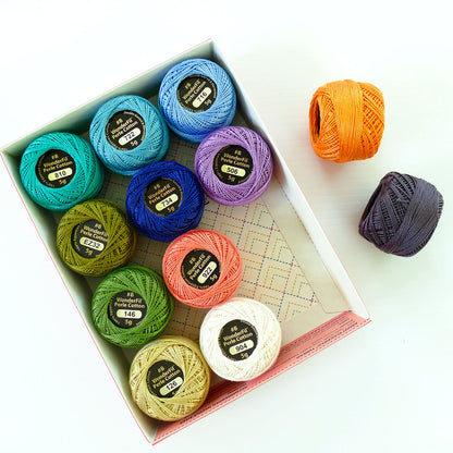 Wonderfil Eleganza #8 Perlen-Baumwollgarn-Packungen