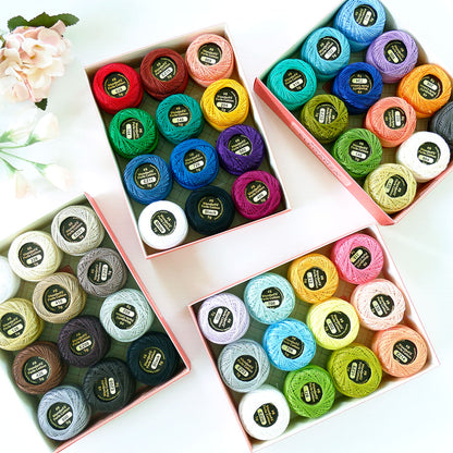 Wonderfil Eleganza #8 Perlen-Baumwollgarn-Packungen