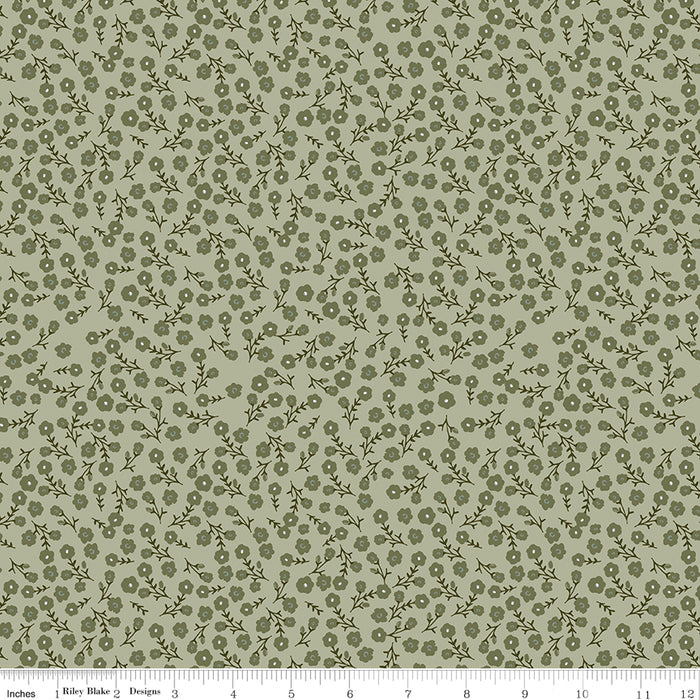 Gingham Fields Floral Olive