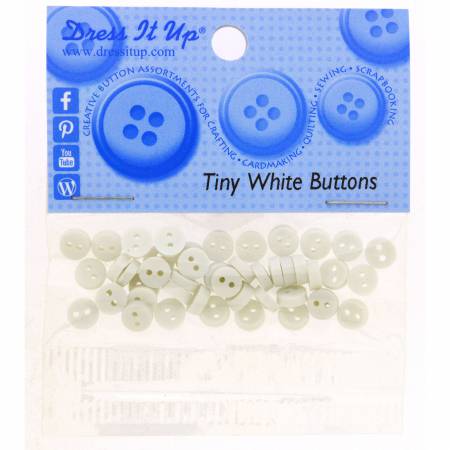 Tiny White Button Pack