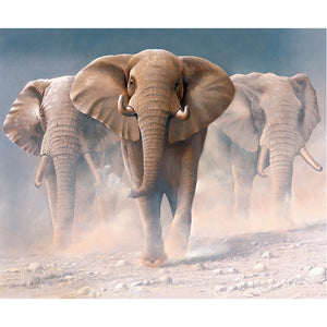 On Safari Elephant Poster Panel