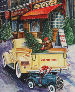 A Nostalgic Christmas 36" x 43.5" Digital Panel Truck