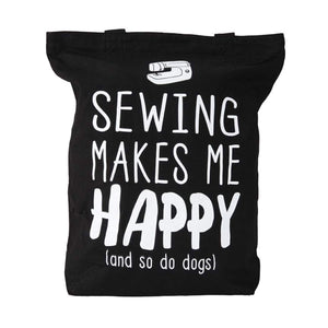 Sewing Happy Canvas Tote Bag