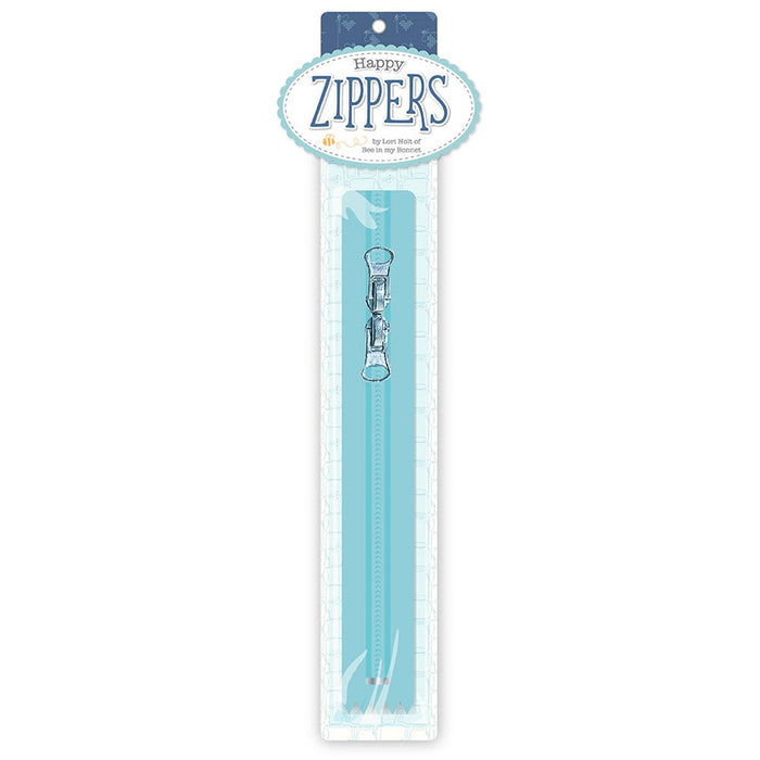 16" Happy Zipper Aqua