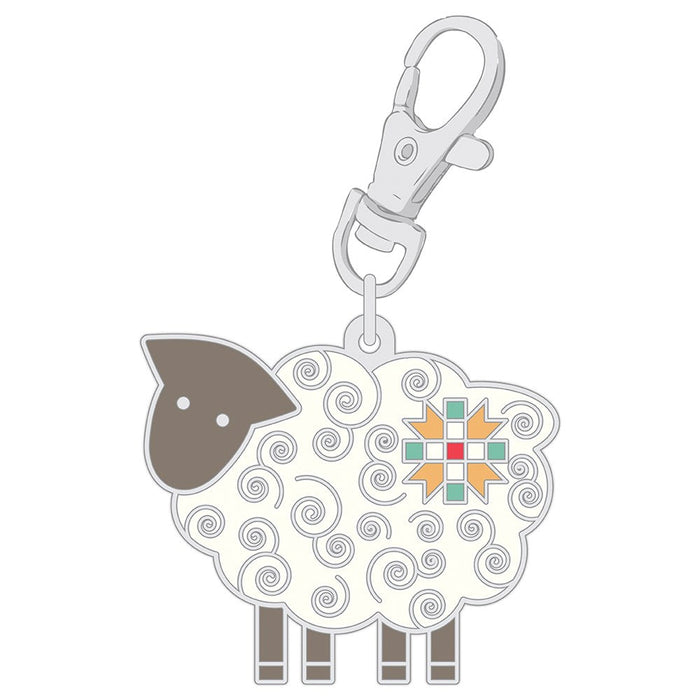 Home Town Enamel Charm Happy Sheep
