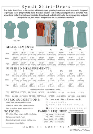 Sydni Shirt Dress Pattern