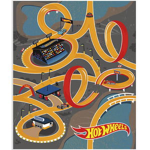 Hot Wheels Classic Race Track Canvas Panel Gelb