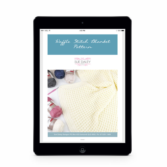 Crochet Waffle Blanket Pattern PDF Download