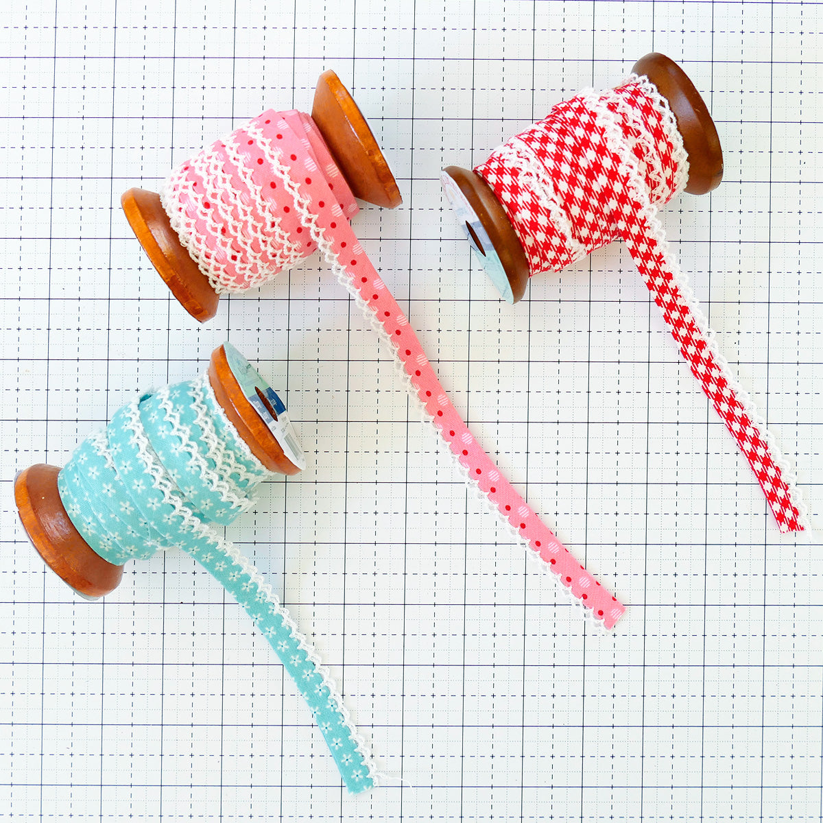 Lori Holt Crochet Edge Bias Tape Patchwork with Busyfingers