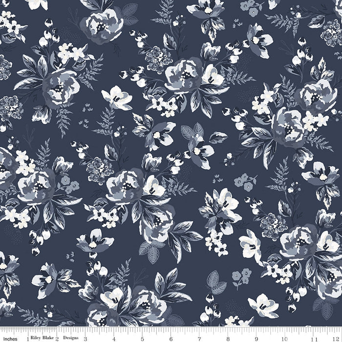 Gingham Foundry Floral Navy