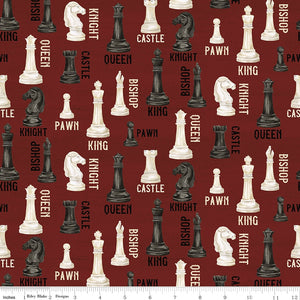Playing Chess Pieces Red