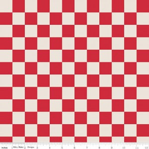 Sashing Stash Checkerboard Red