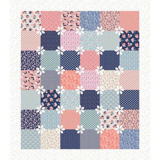 Quilt mit Blumenfeldern