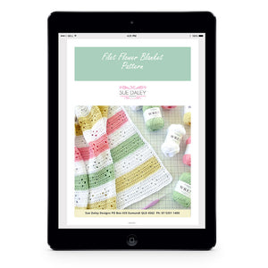 Filet Flower Blanket Pattern PDF Download