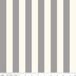 1" Le Creme Stripe Gray