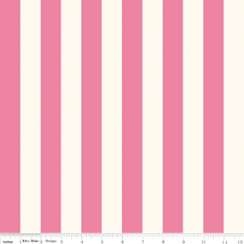 1" Le Creme Stripe Hot Pink