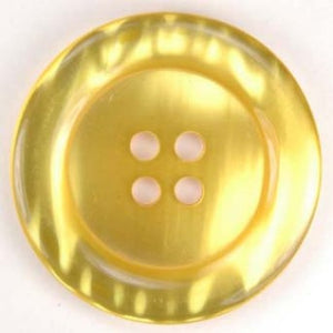 2" Pearl Round Button Yellow