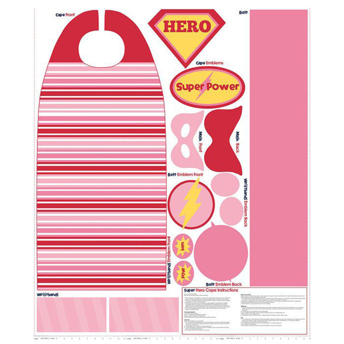Superhelden-Umhang, rosa Panel