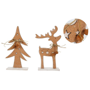Reindeer & Tree Cork Figurines